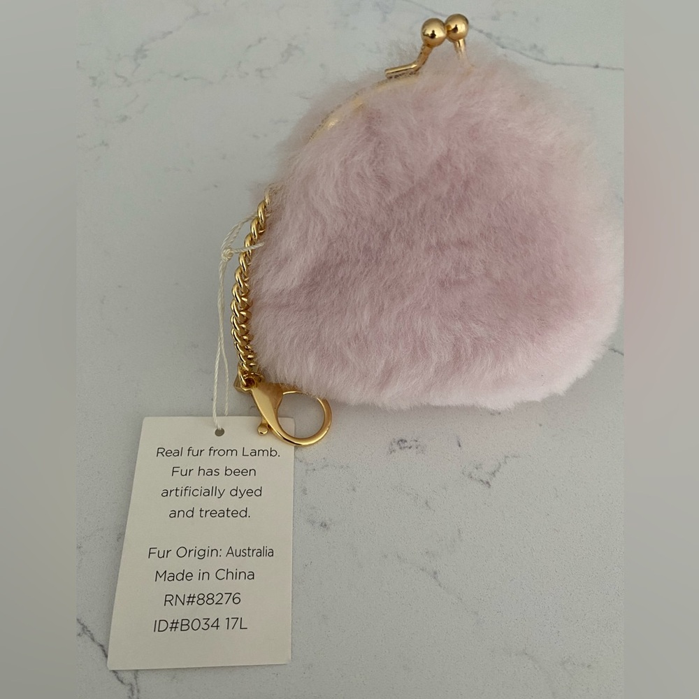 UGG Pink Fur Coin Purse